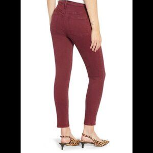 Caslon Sierra NEW High Waist Ankle Pants Jeans Stretch Pockets Zip Fly Red Tags